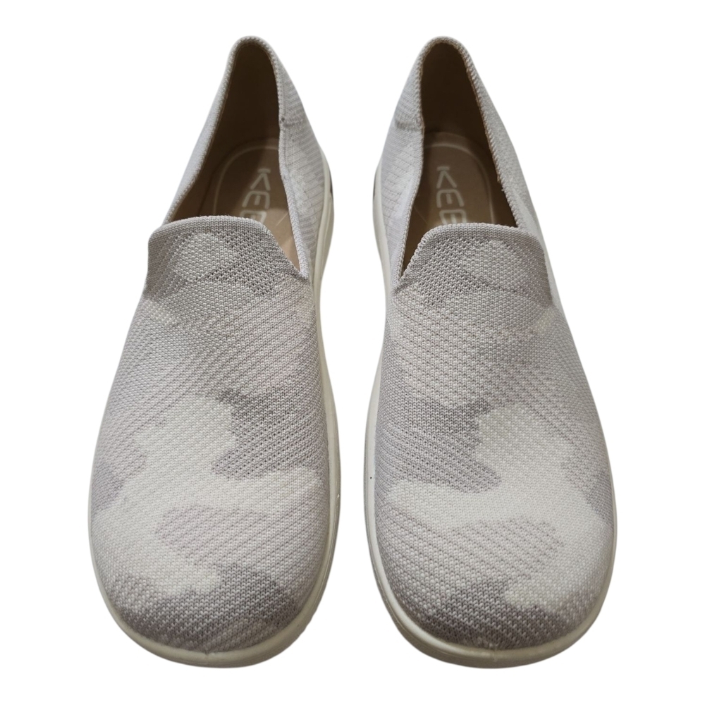 Keen KNX Knit Slip-on Sneakers Silver Birch Camo 9.5 White/Grey Sock Barefoot - Picture 3 of 9